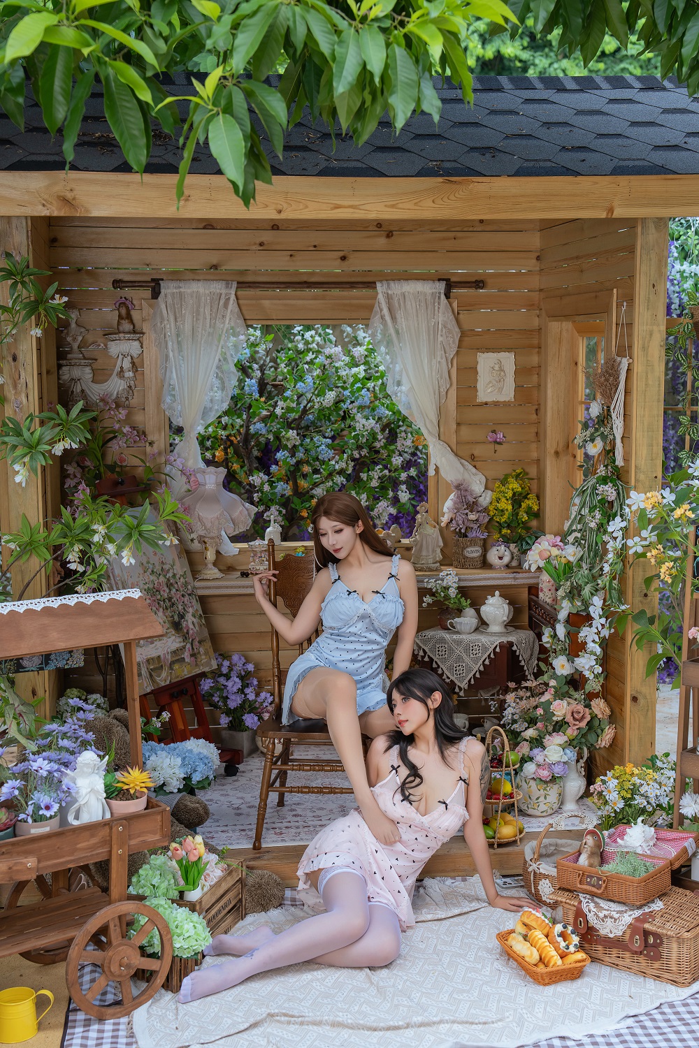 奈汐酱nice&amp;奶桃-花眠[90P+1V]