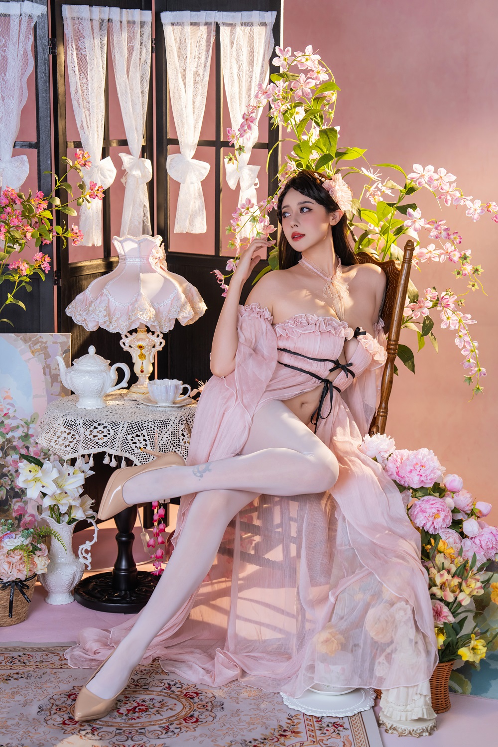 奈汐酱nice-粉红茶事[78P]