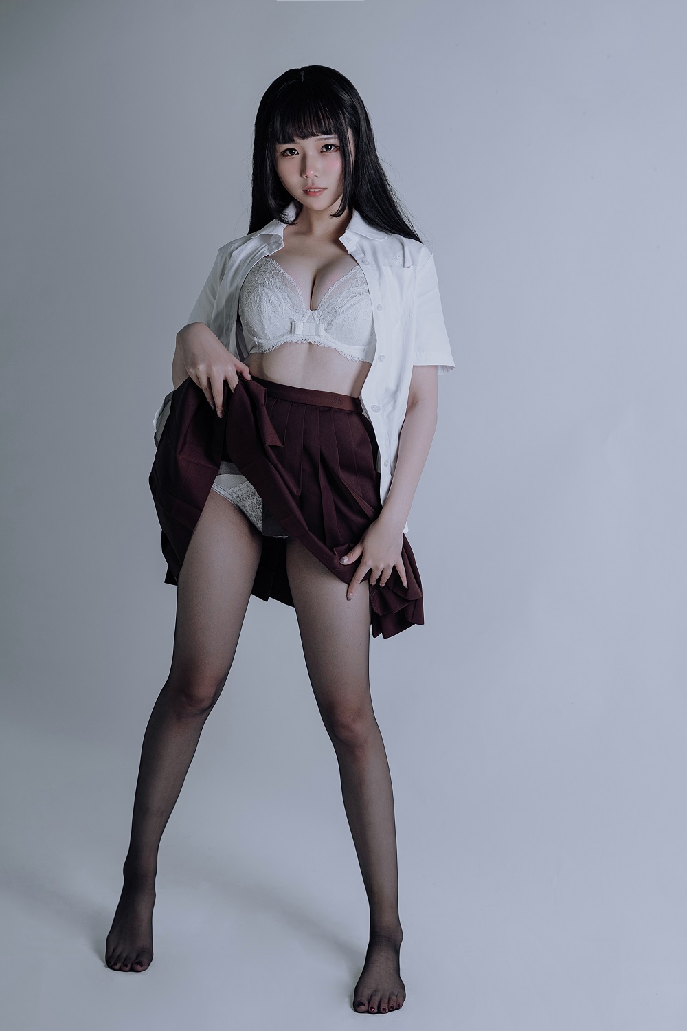 七月喵子-黑丝JK[31P]