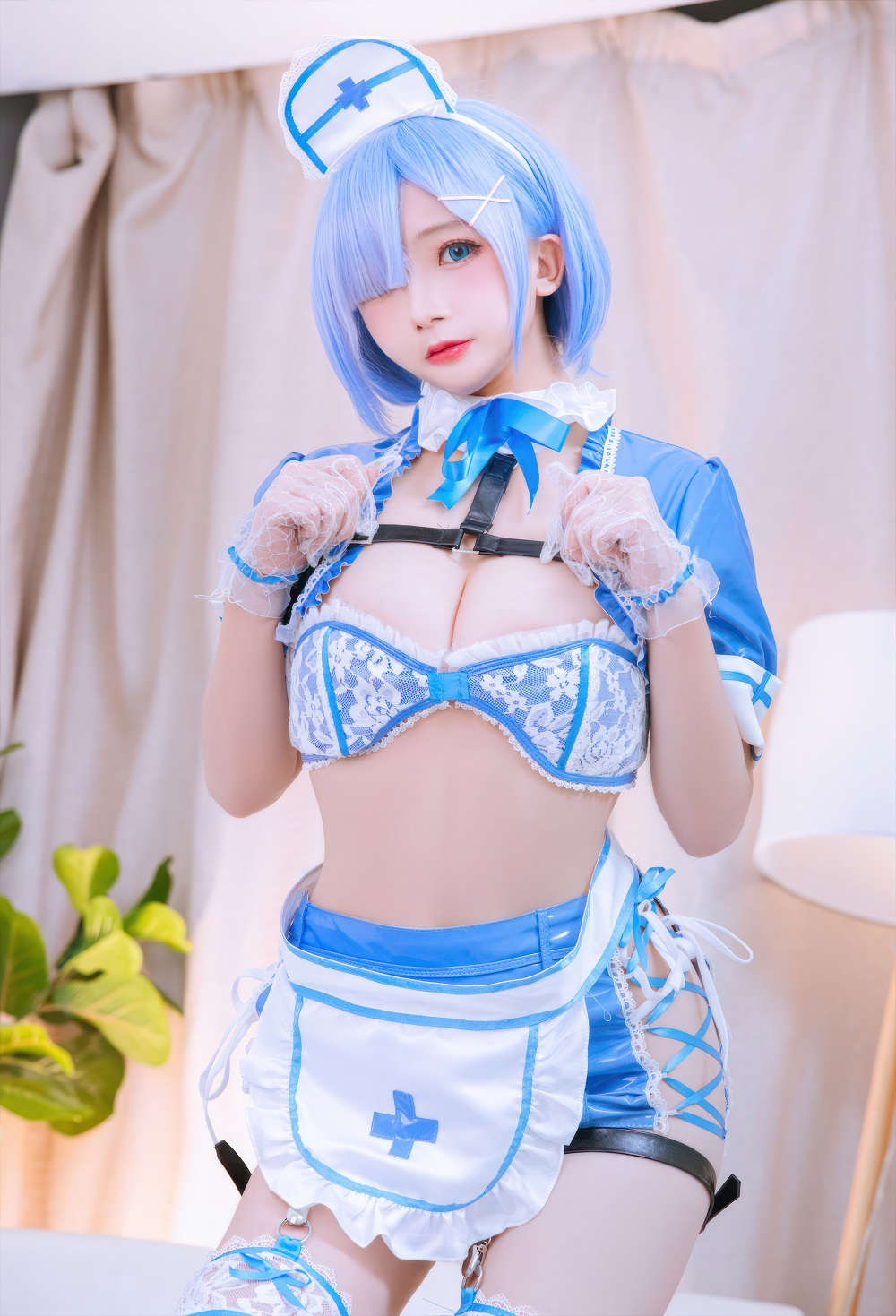 日奈娇-蕾姆蓝色护士[88P]