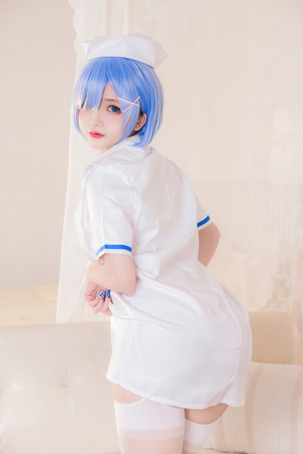 日奈娇-蕾姆白色护士[25P]