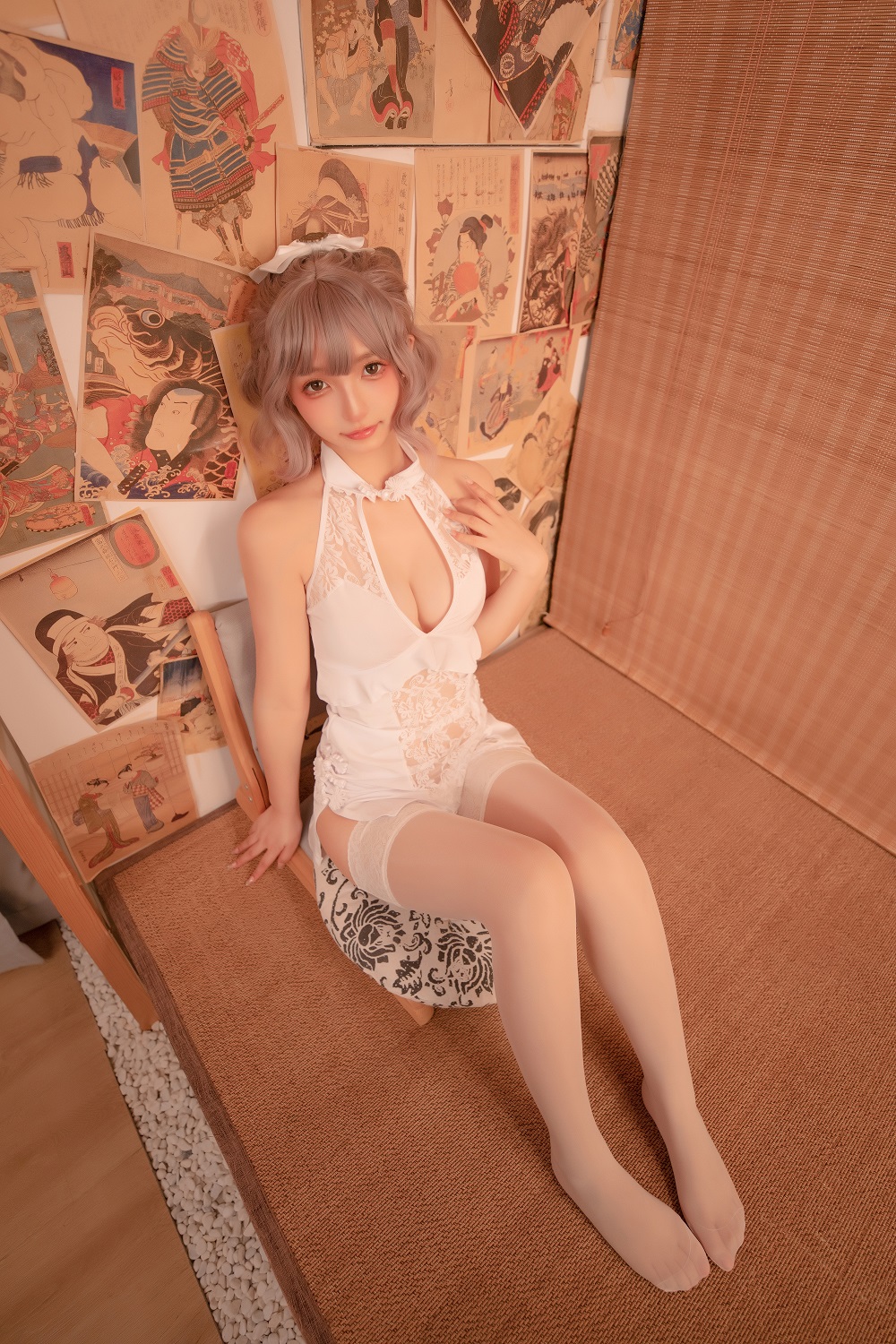 神楽坂真冬-白旗袍[75P]