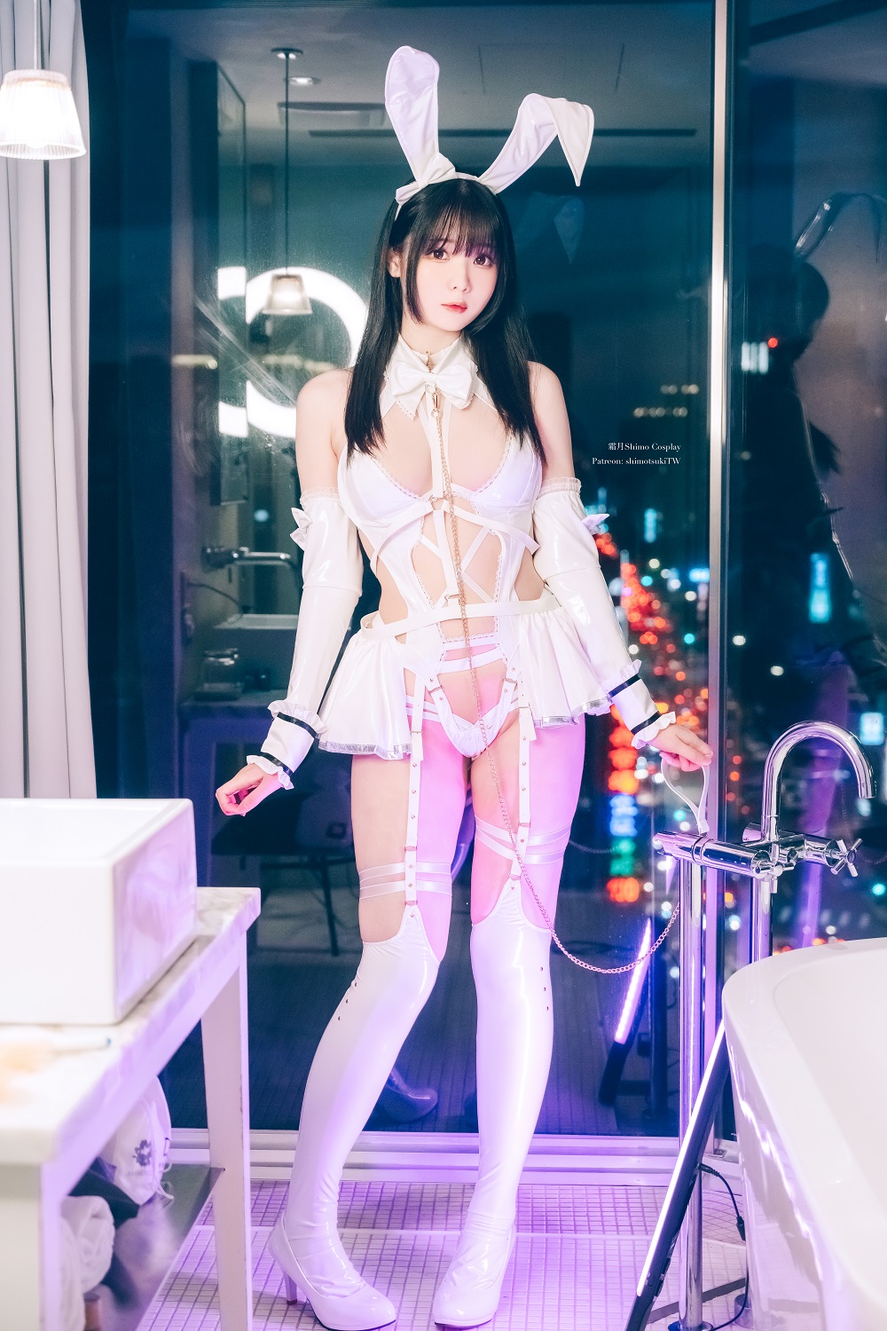 霜月shimo-白色束带兔女郎[14P]