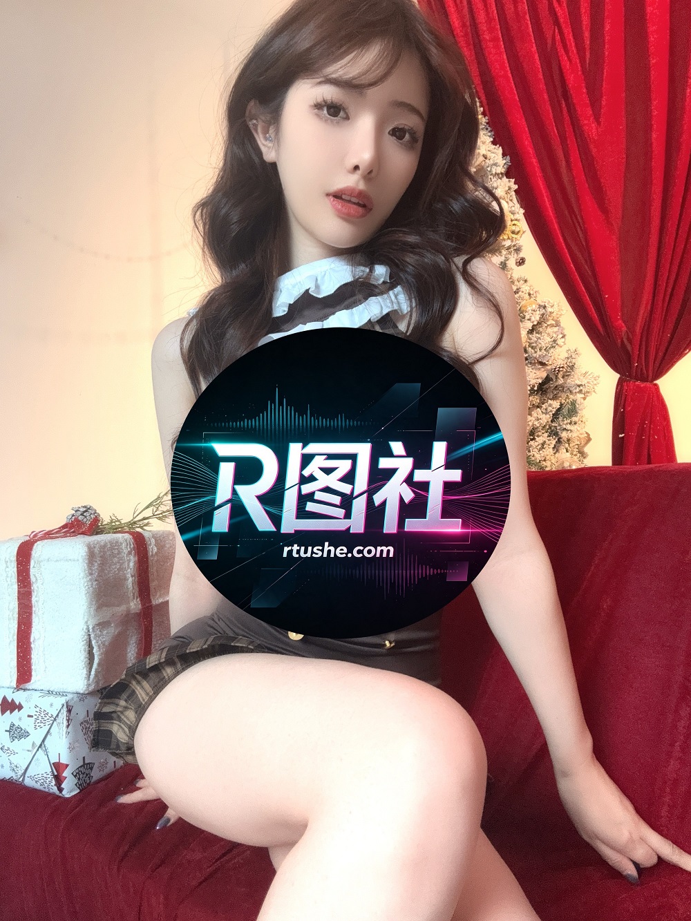 雯妹不讲道理-2024圣诞礼包-拼接包臀裙[25P+3V]