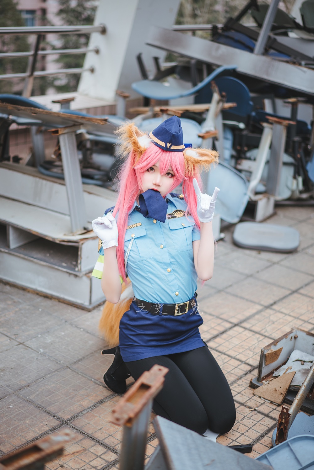 五更百鬼-玉藻前制服[9P] COS网红博主 预览1图