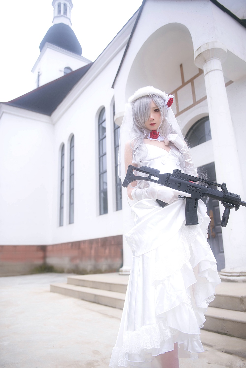 五更百鬼-少女前线-G36C花嫁[10P] COS网红博主 预览2图