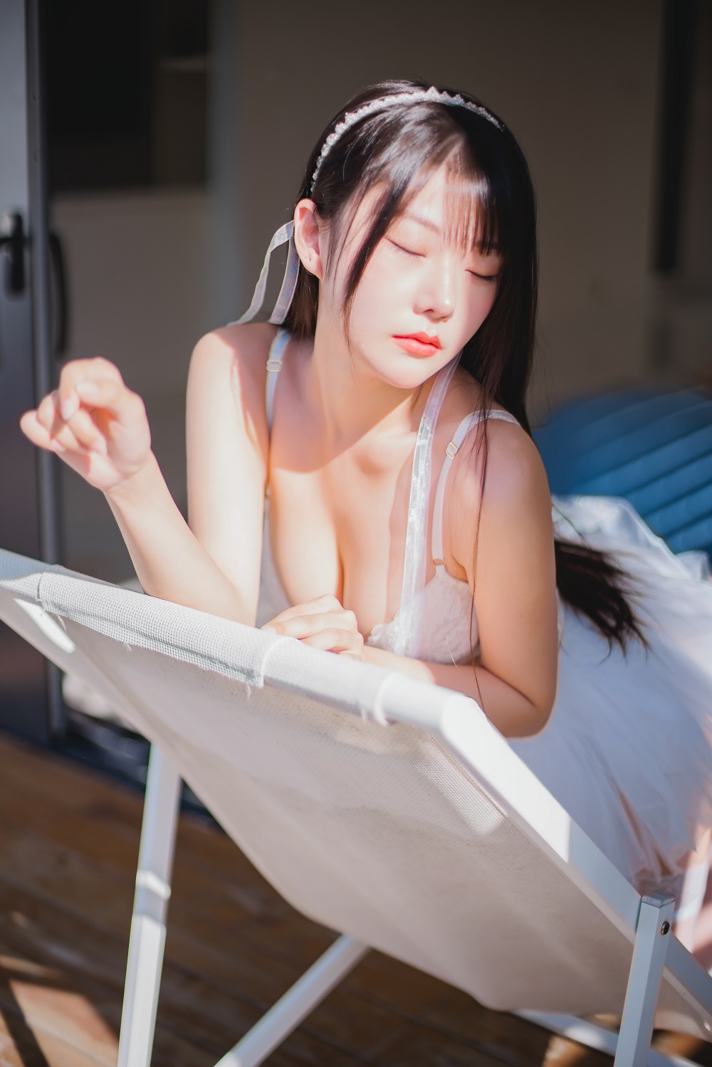 香草喵露露-杨枝甘露-白色纱裙[48P+1V]