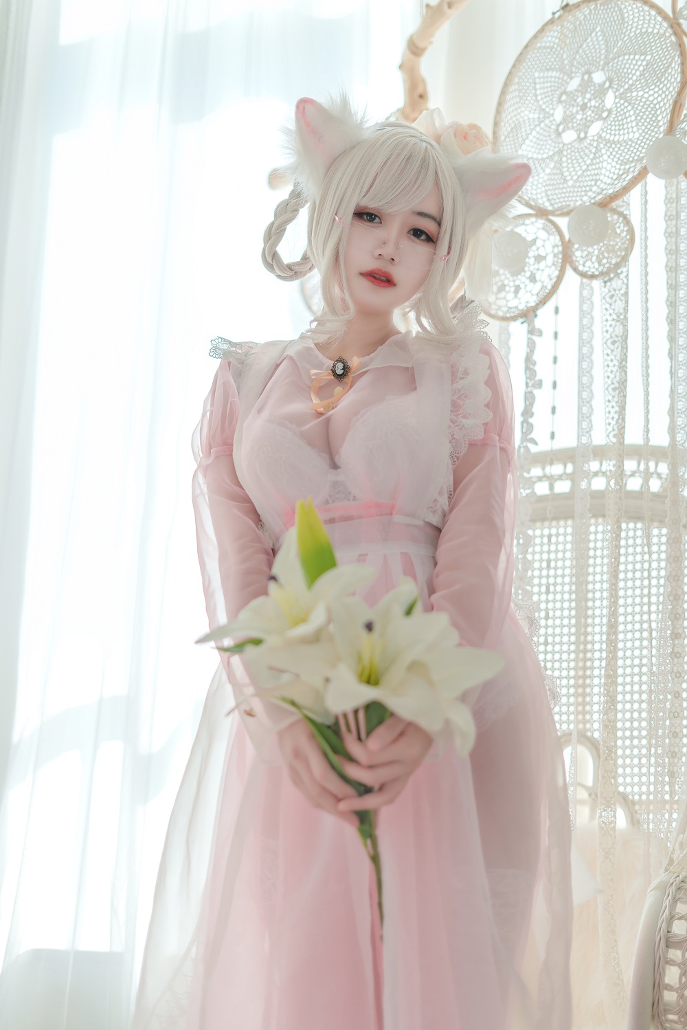 小仓千代w-粉色透明女仆[24P]