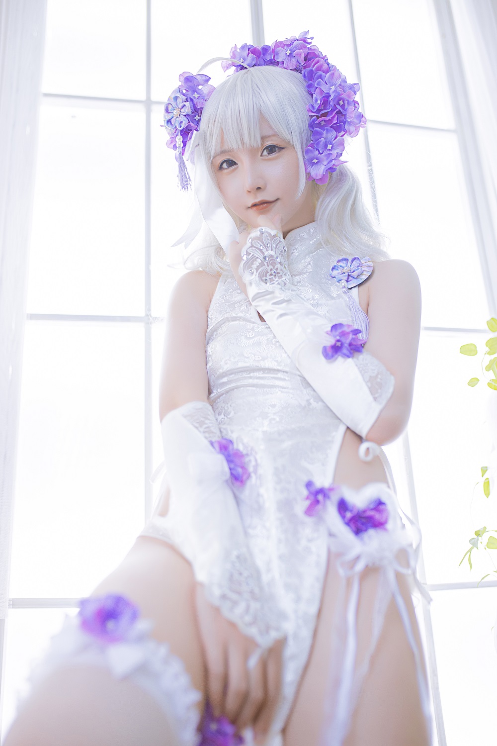 星之迟迟-花鸟风月·花与旗袍-白旗袍[20P]