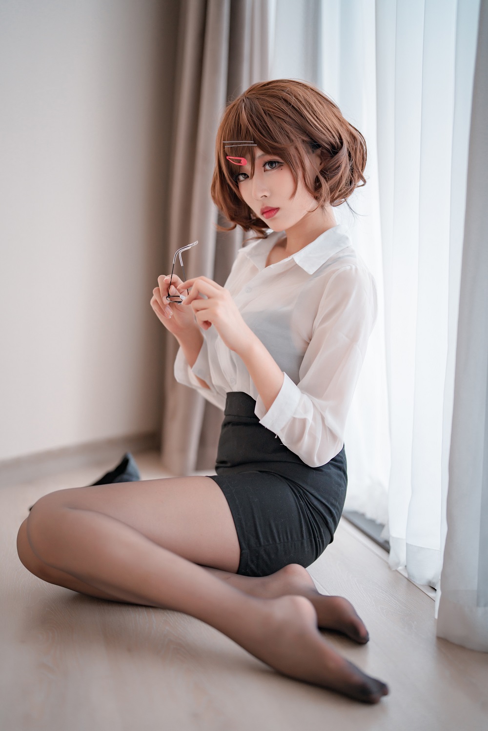 轩萧学姐-偶像大师-樋口円香OL[22P]