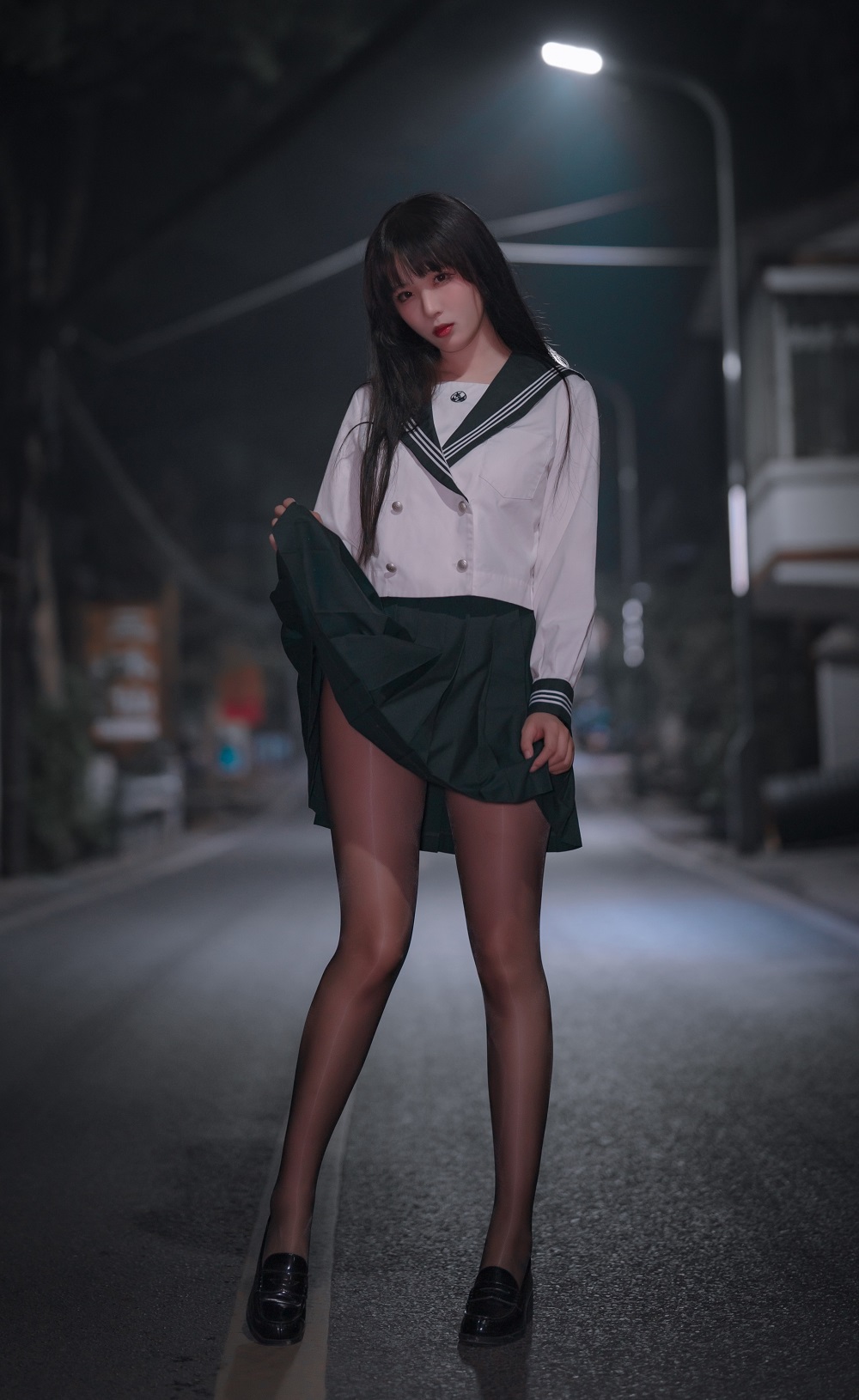 轩萧学姐-公路JK[57P]