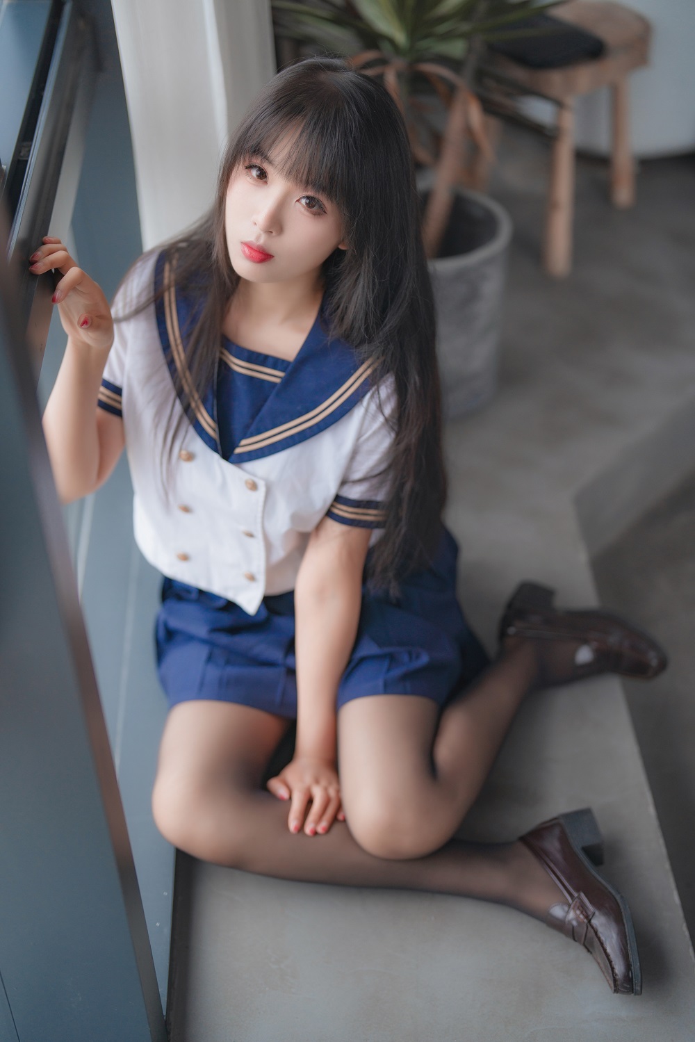 轩萧学姐-舰长图-黑丝JK内衣[32P]