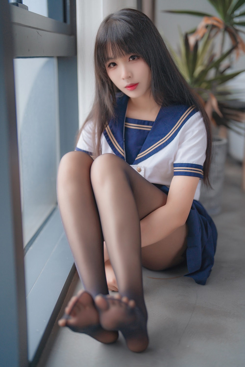 轩萧学姐-舰长图-黑丝JK内衣[32P]