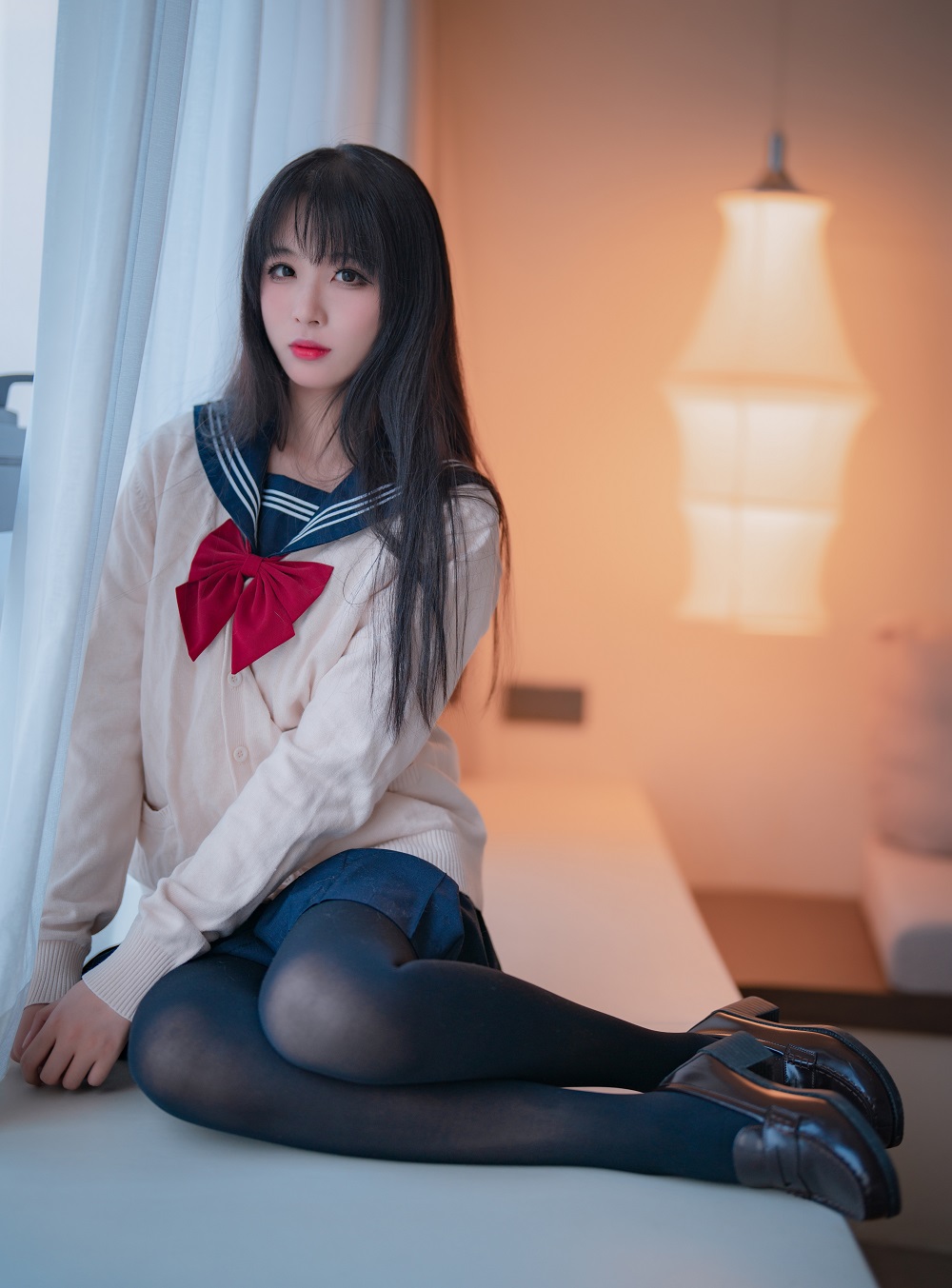 轩萧学姐-黑丝JK2.0[44P]