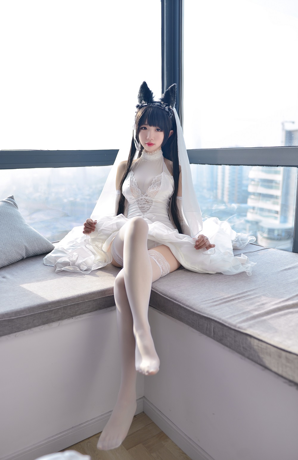雪琪SAMA-碧蓝航线-爱宕婚纱[38P]