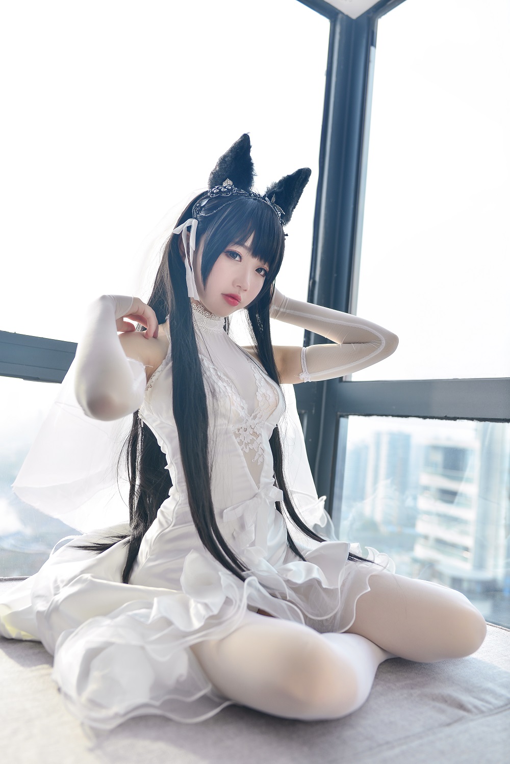 雪琪SAMA-碧蓝航线-爱宕婚纱[38P]