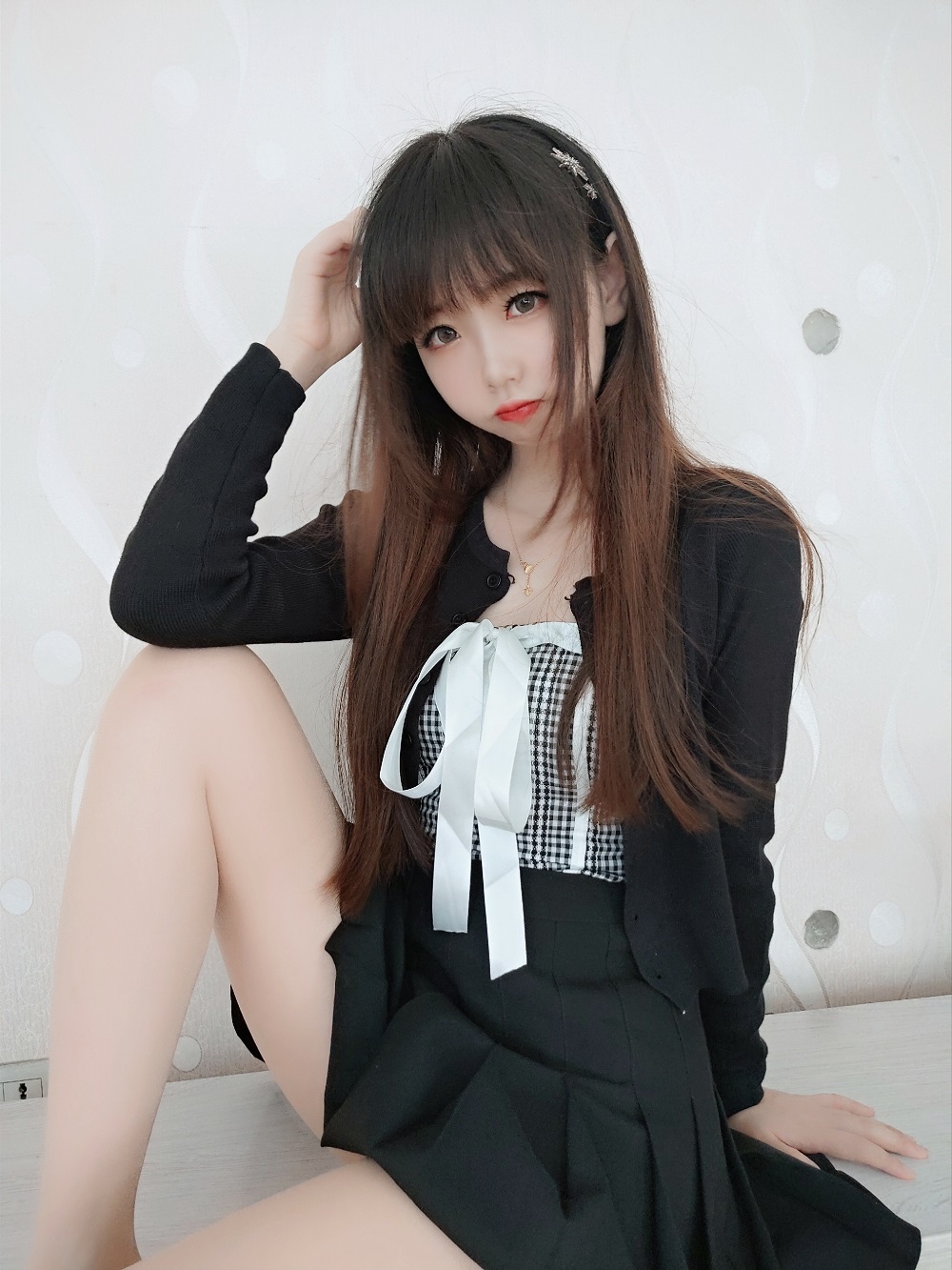 雪琪SAMA-肉丝连衣裙[34P+4V]
