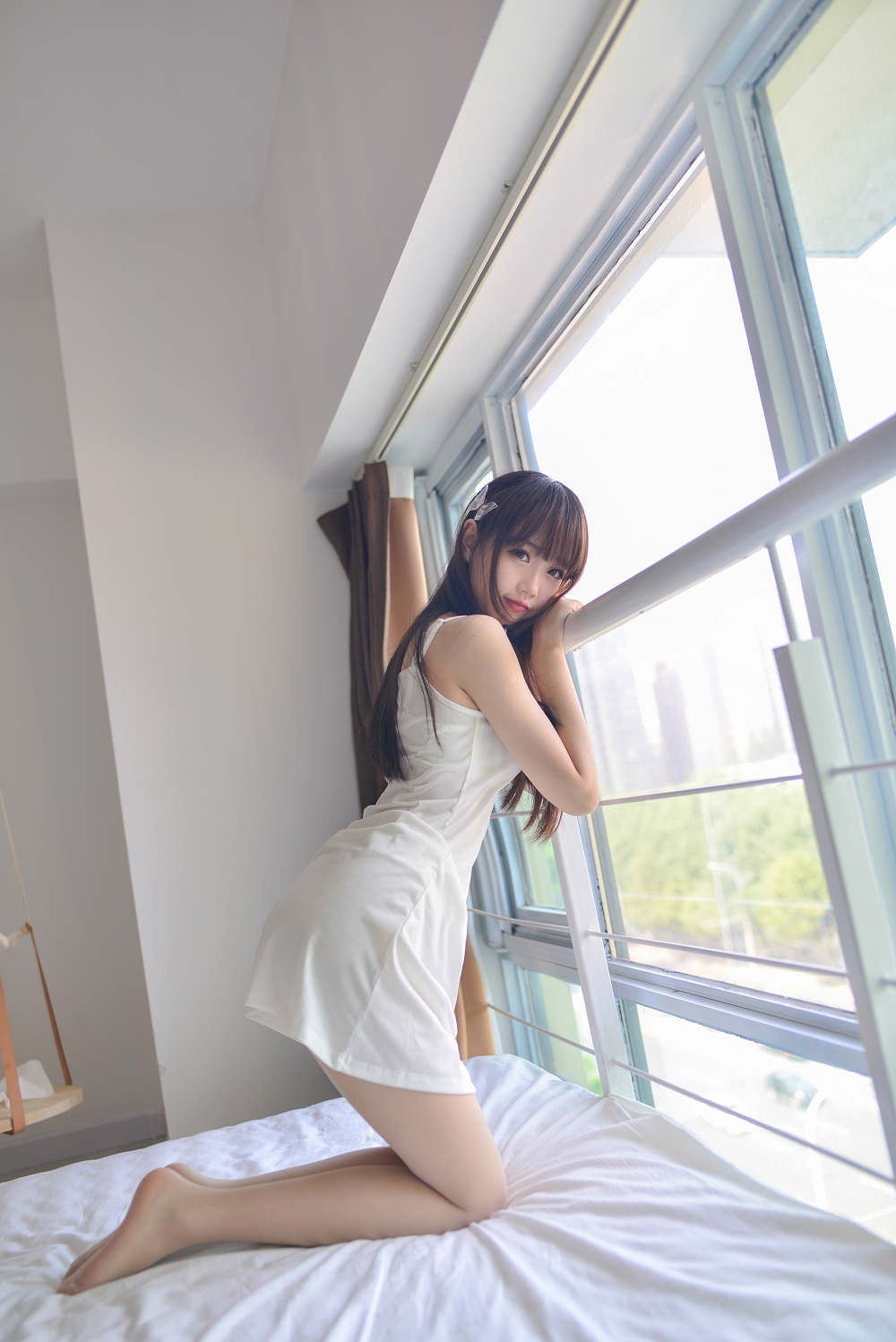 雪琪SAMA-真爱限量版-肉丝吊带裙[62P+2V]