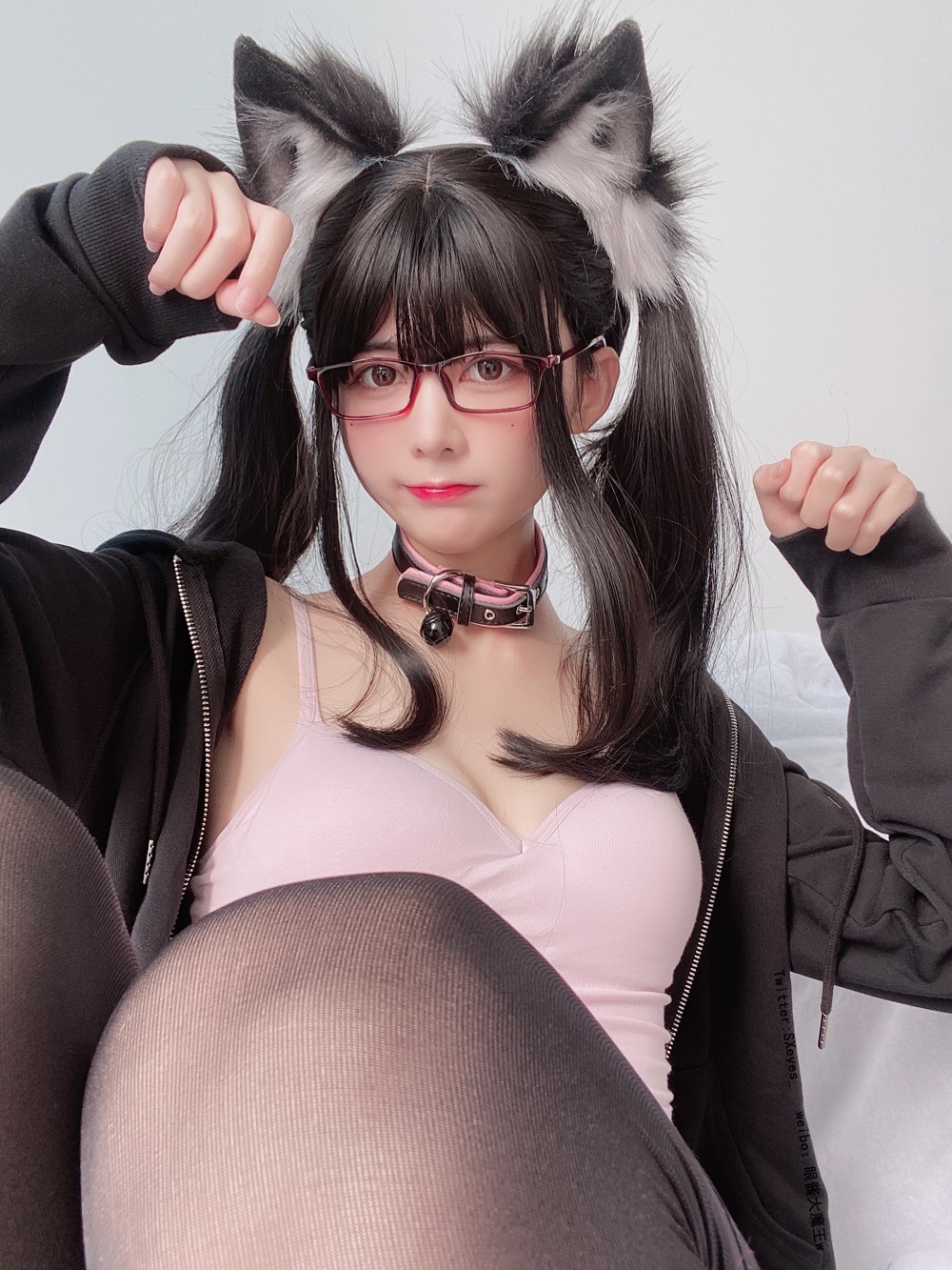 眼酱大魔王w-黑丝猫娘[26P]