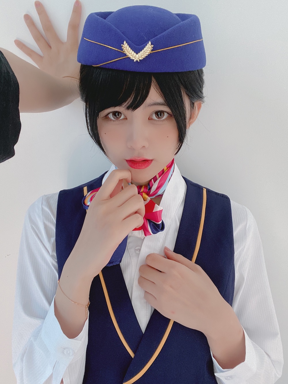 眼酱大魔王w-肉丝空姐制服[28P]