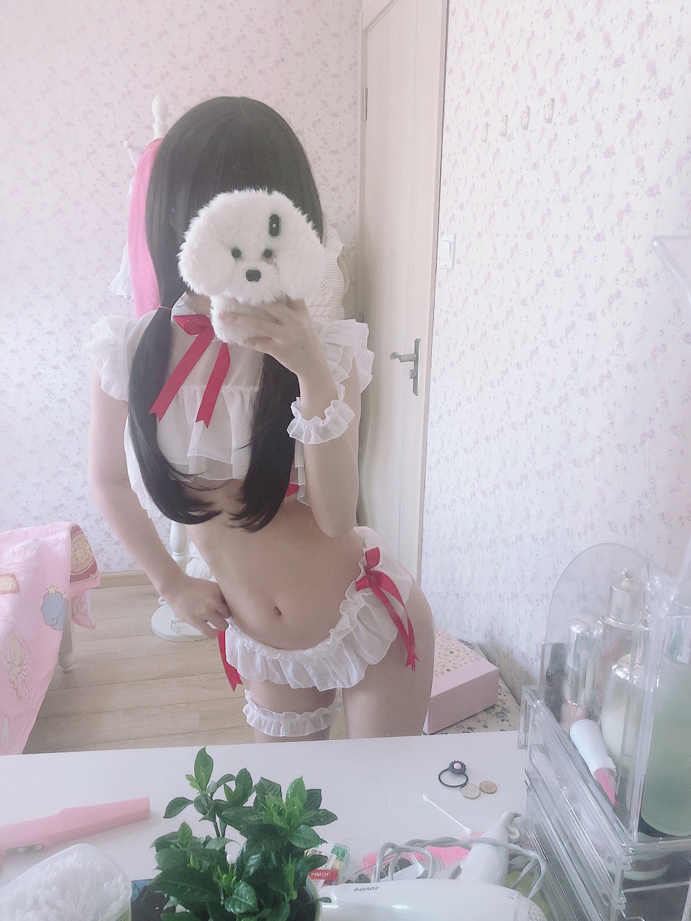 桜井宁宁-对镜蕾丝双马尾[31P]