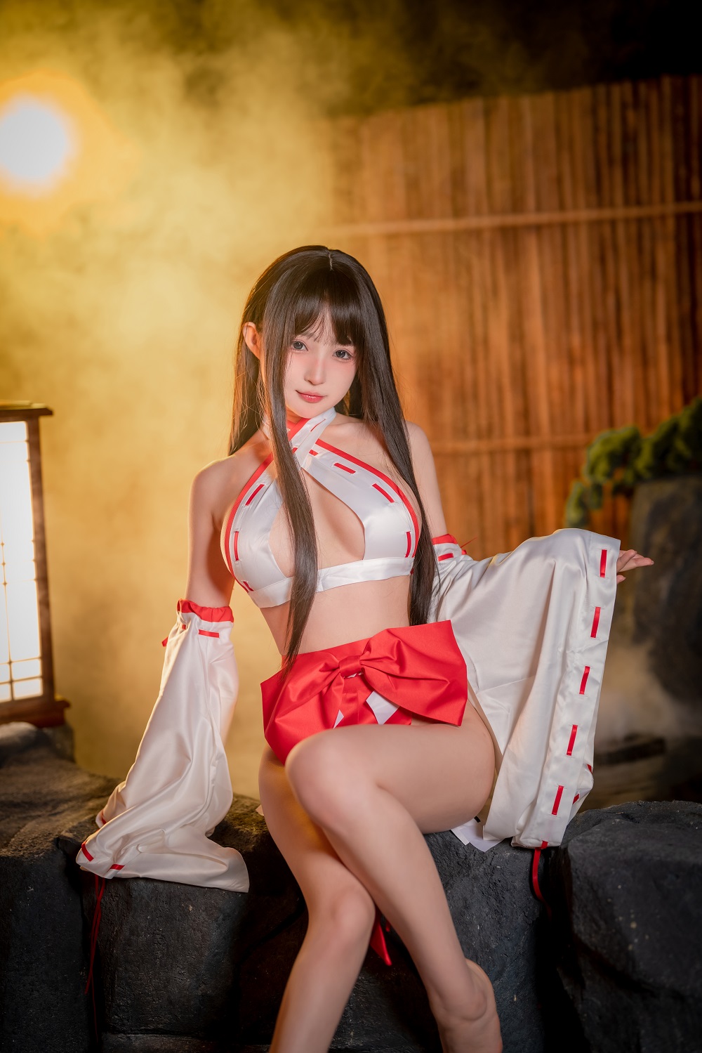 桜井宁宁-温泉圣洁巫女[61P]