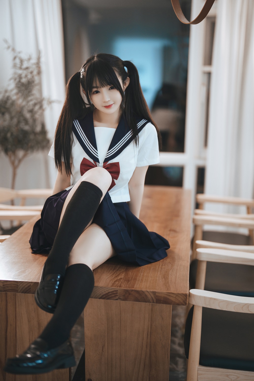 桜井宁宁-双马尾JK[70P]