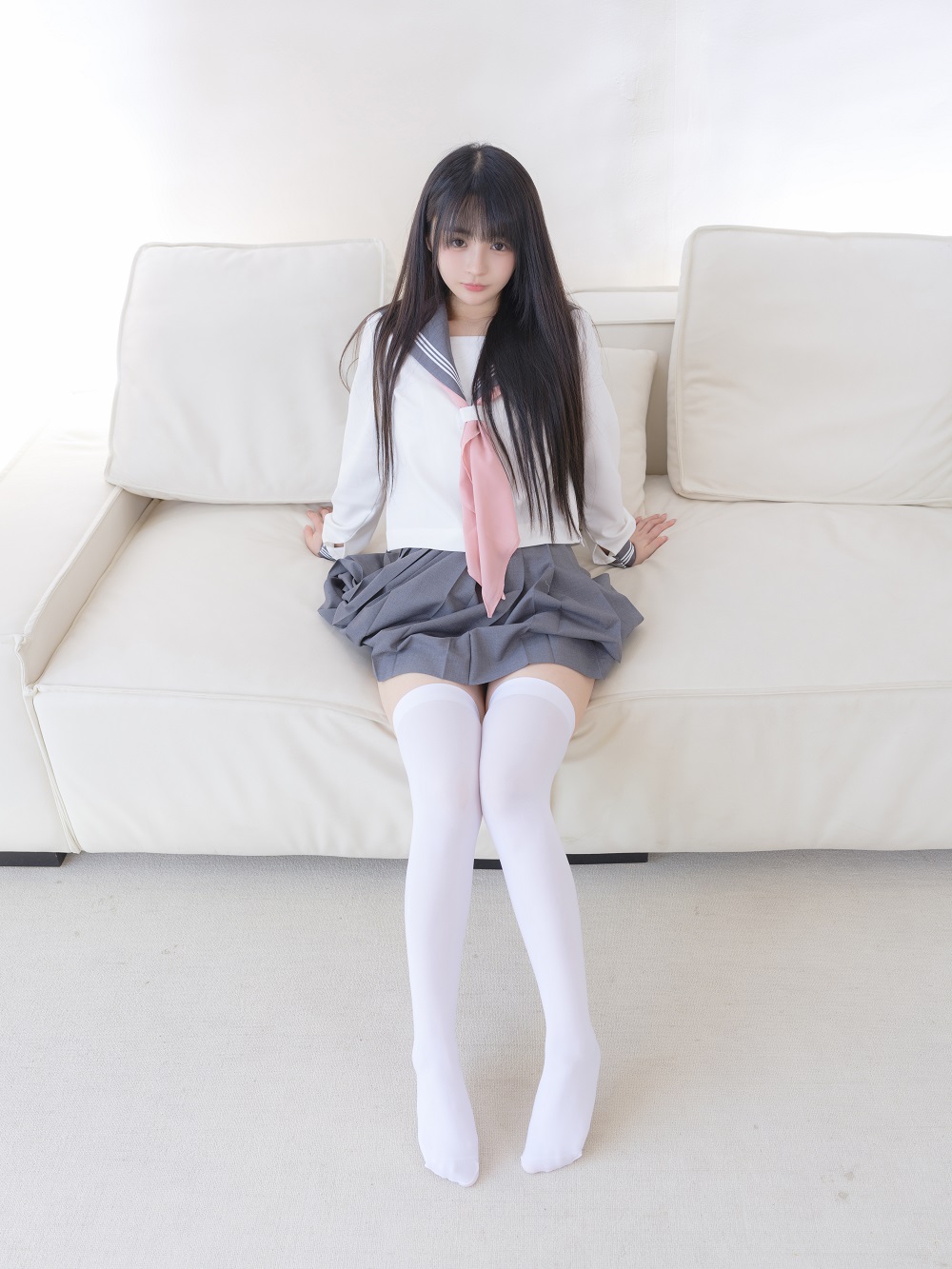 桜井宁宁-双马尾白丝JK[85P]