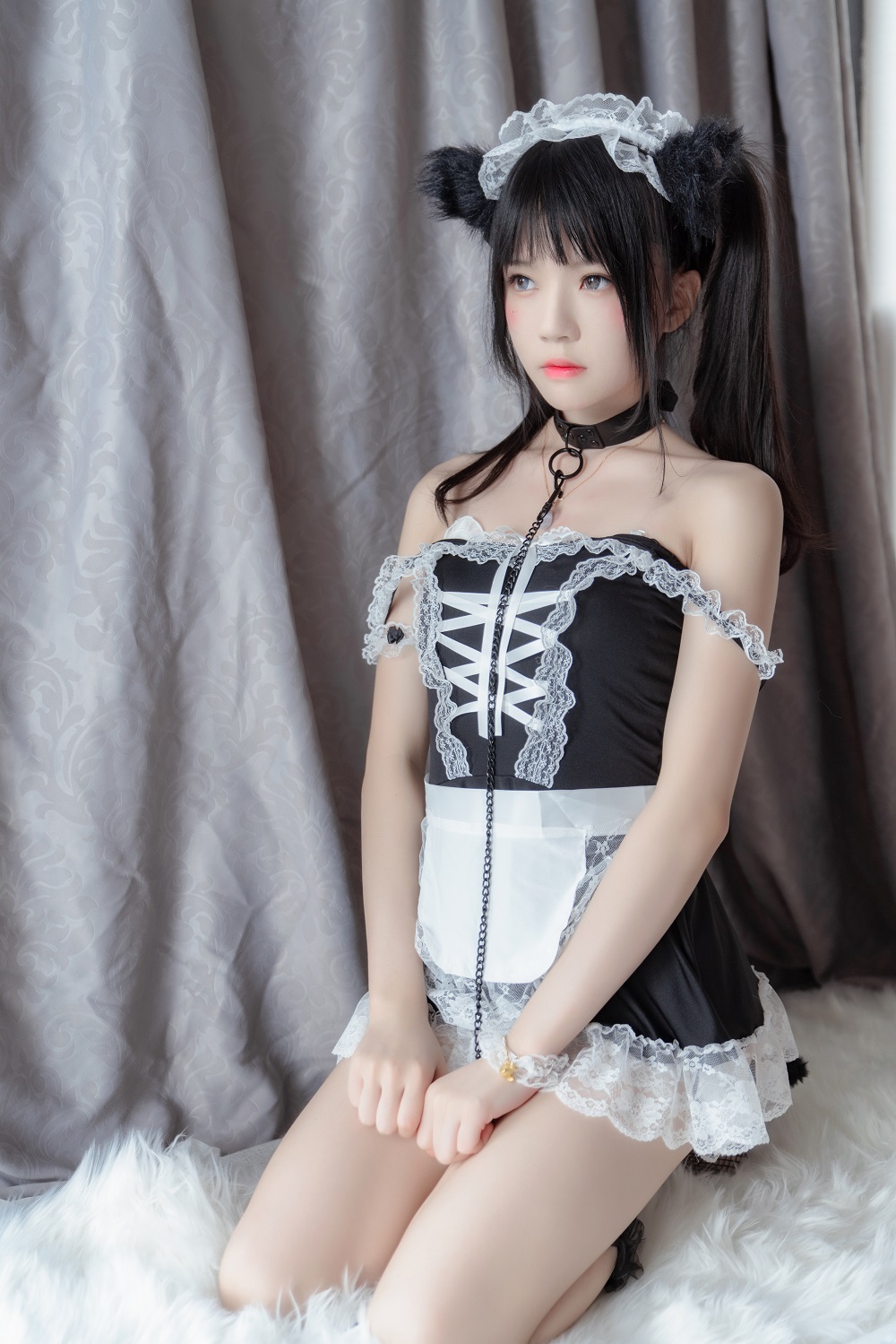 桜桃喵-黑猫阳光女仆·下[39P] COS网红博主 预览2图