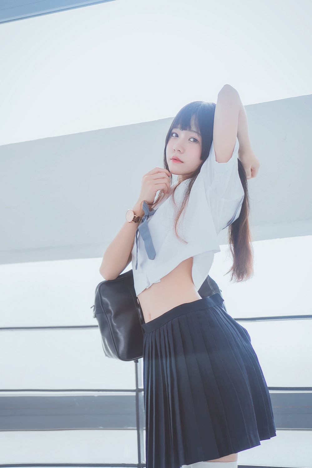 桜桃喵-桜桃未熟1-蓝白水手服[39P] COS网红博主 预览1图