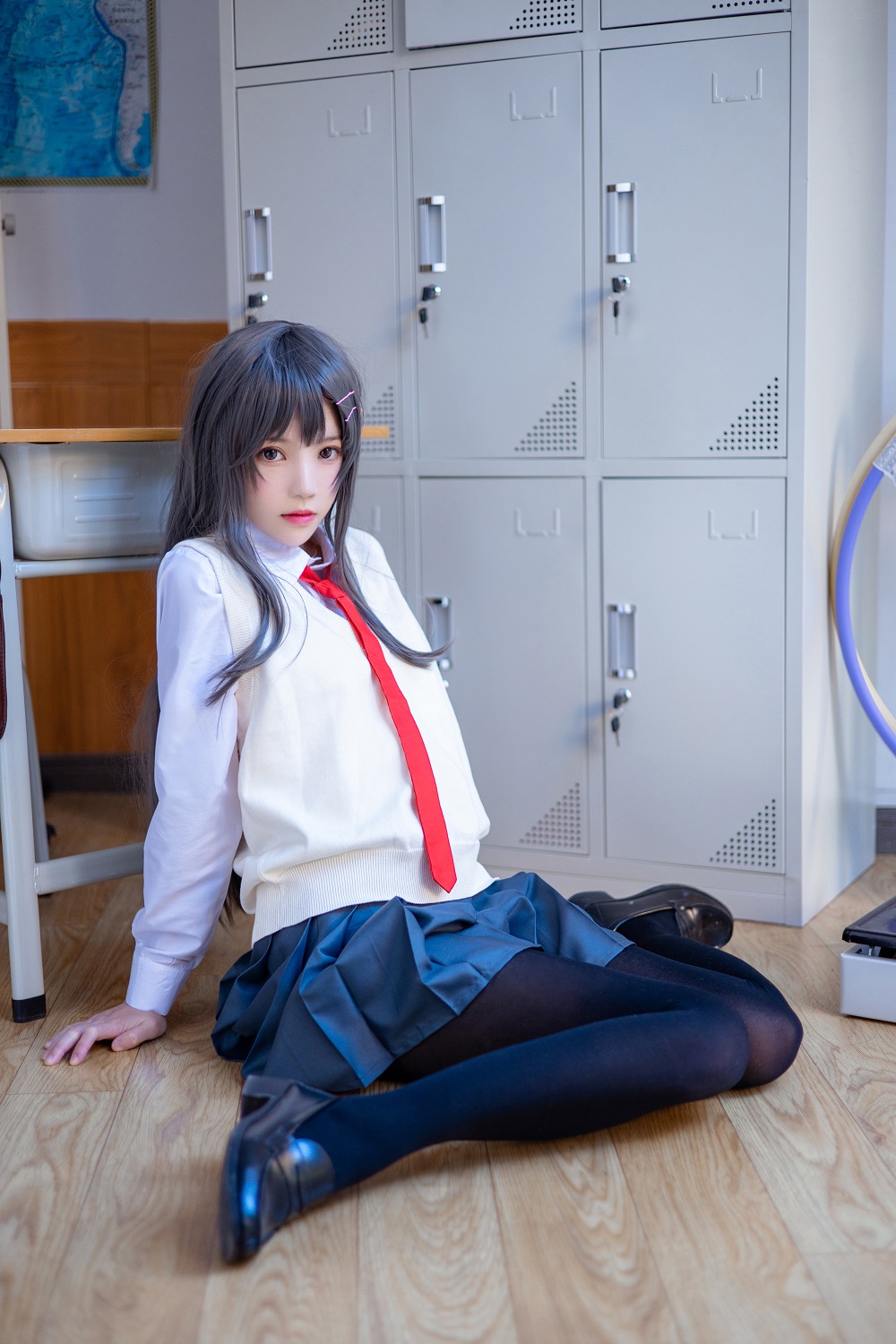 桜桃喵-樱岛麻衣学姐制服[52P]