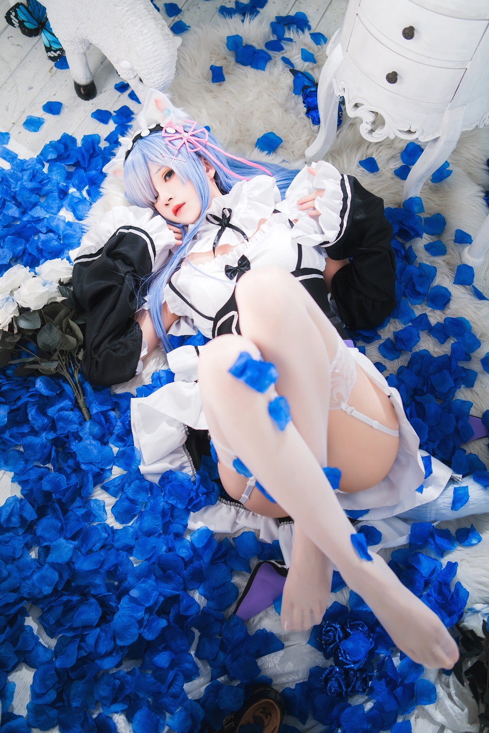 桜桃喵-长发蕾姆·下篇[44P]