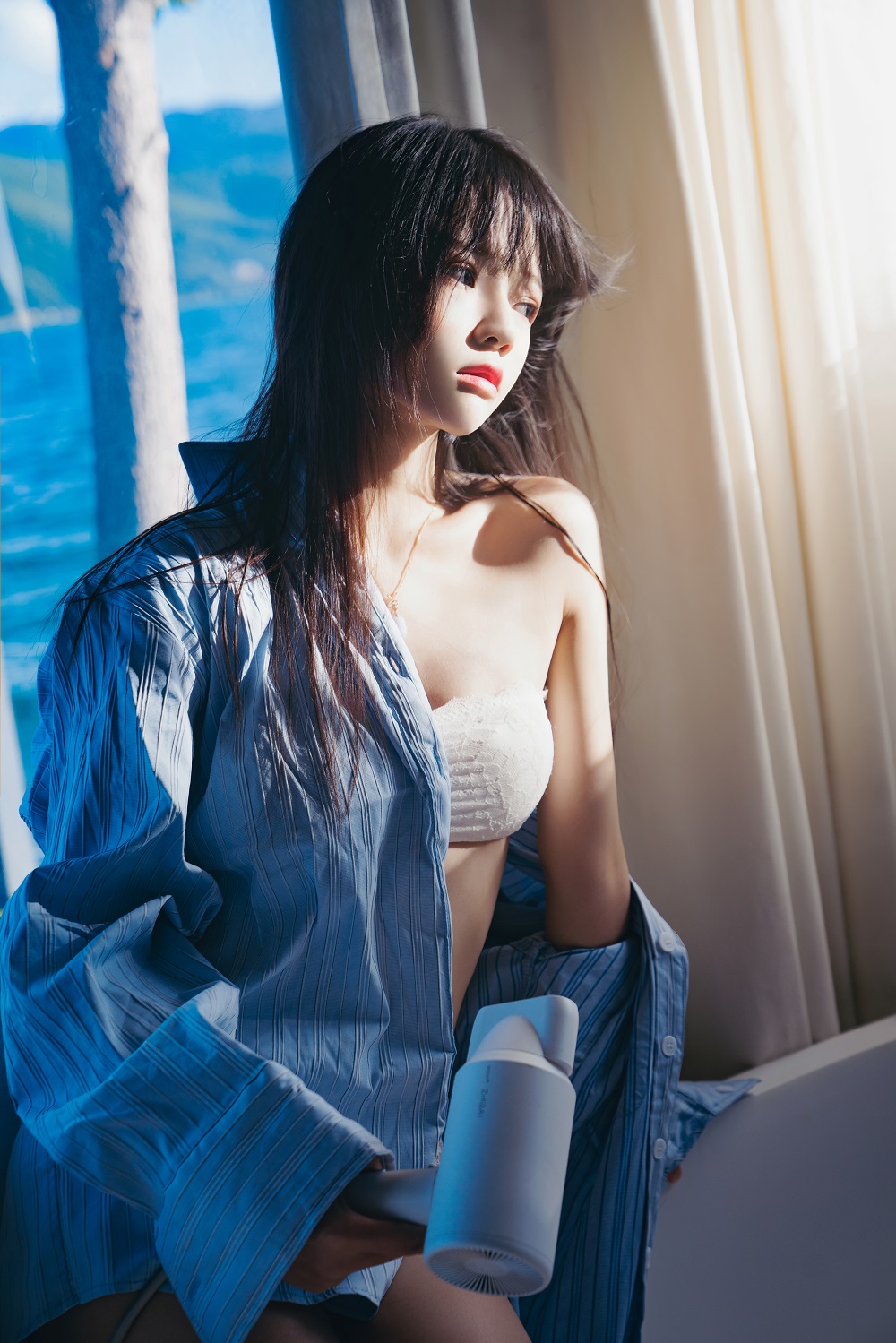 桜桃喵-蓝衬衫[44P]