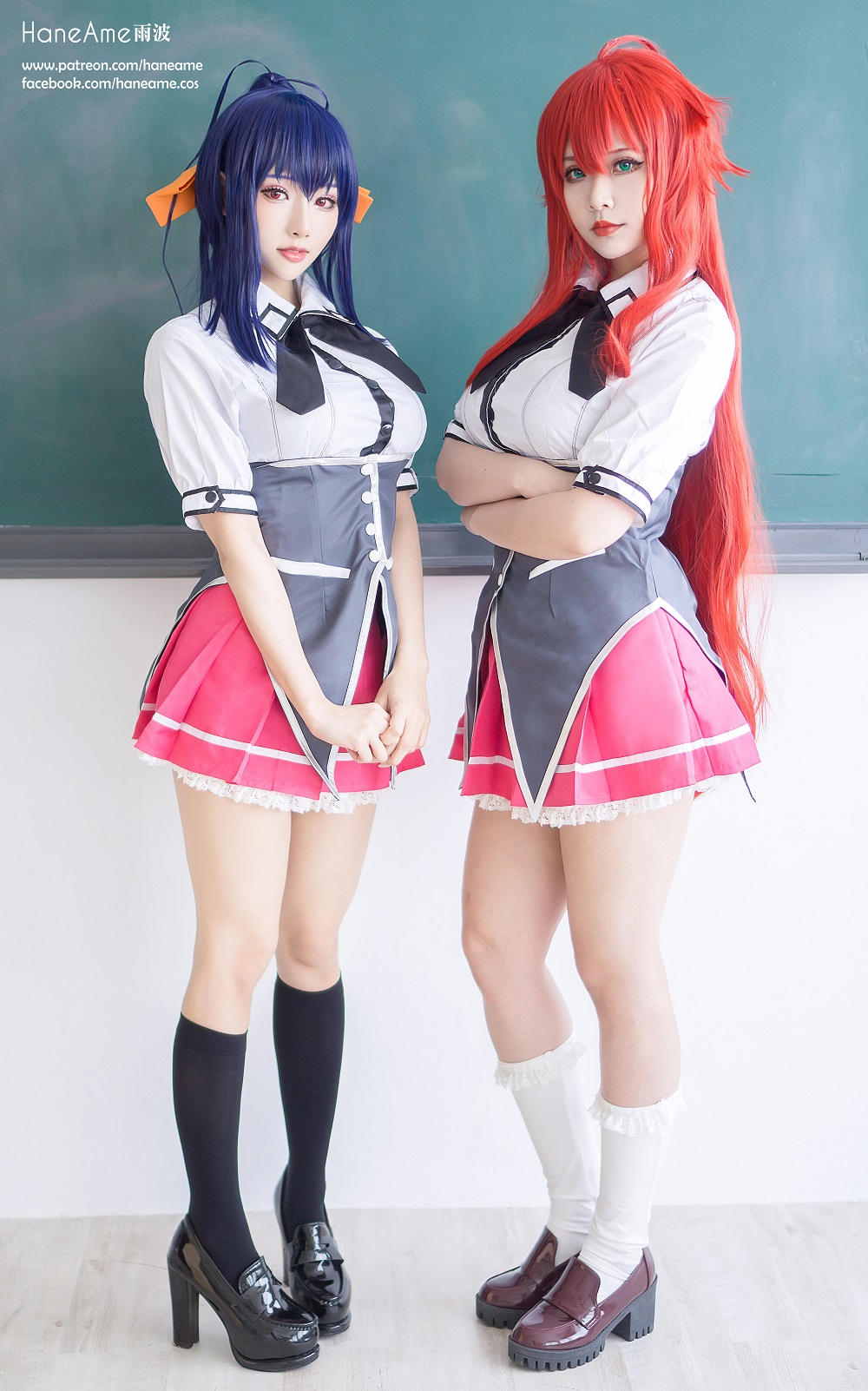 雨波HaneAme-恶魔高中DxD-姬岛朱乃&莉雅丝[20P] COS网红博主 预览1图