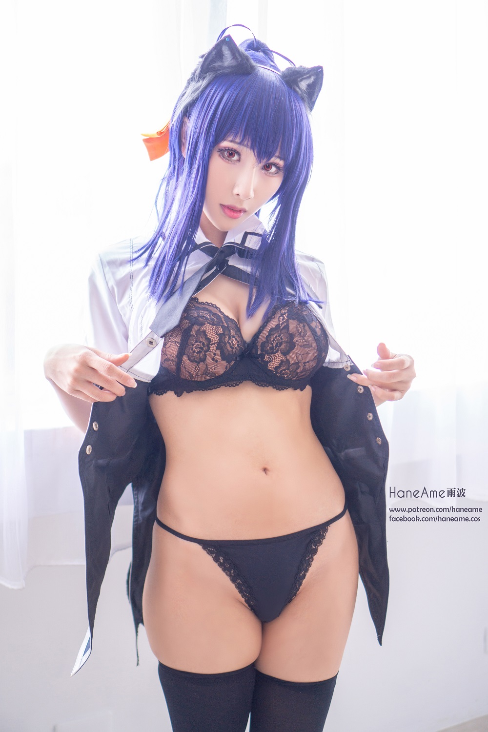 雨波HaneAme-恶魔高中DxD-姬岛朱乃&莉雅丝[20P] COS网红博主 预览2图