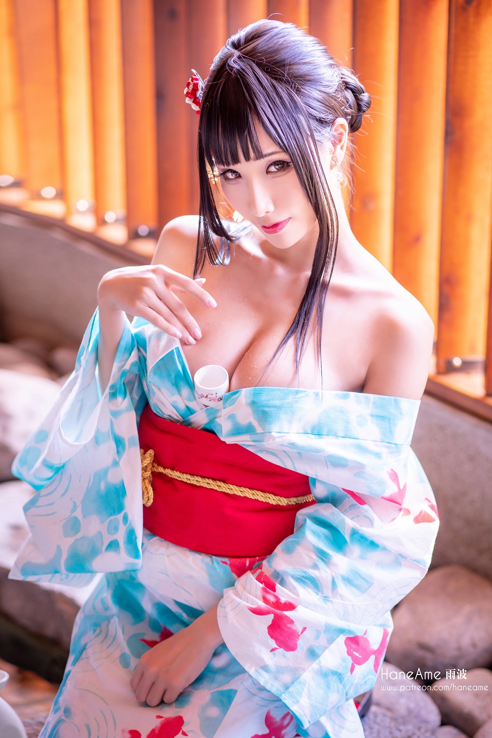 雨波HaneAme-和服温泉写真书[100P+1V] COS网红博主 预览1图