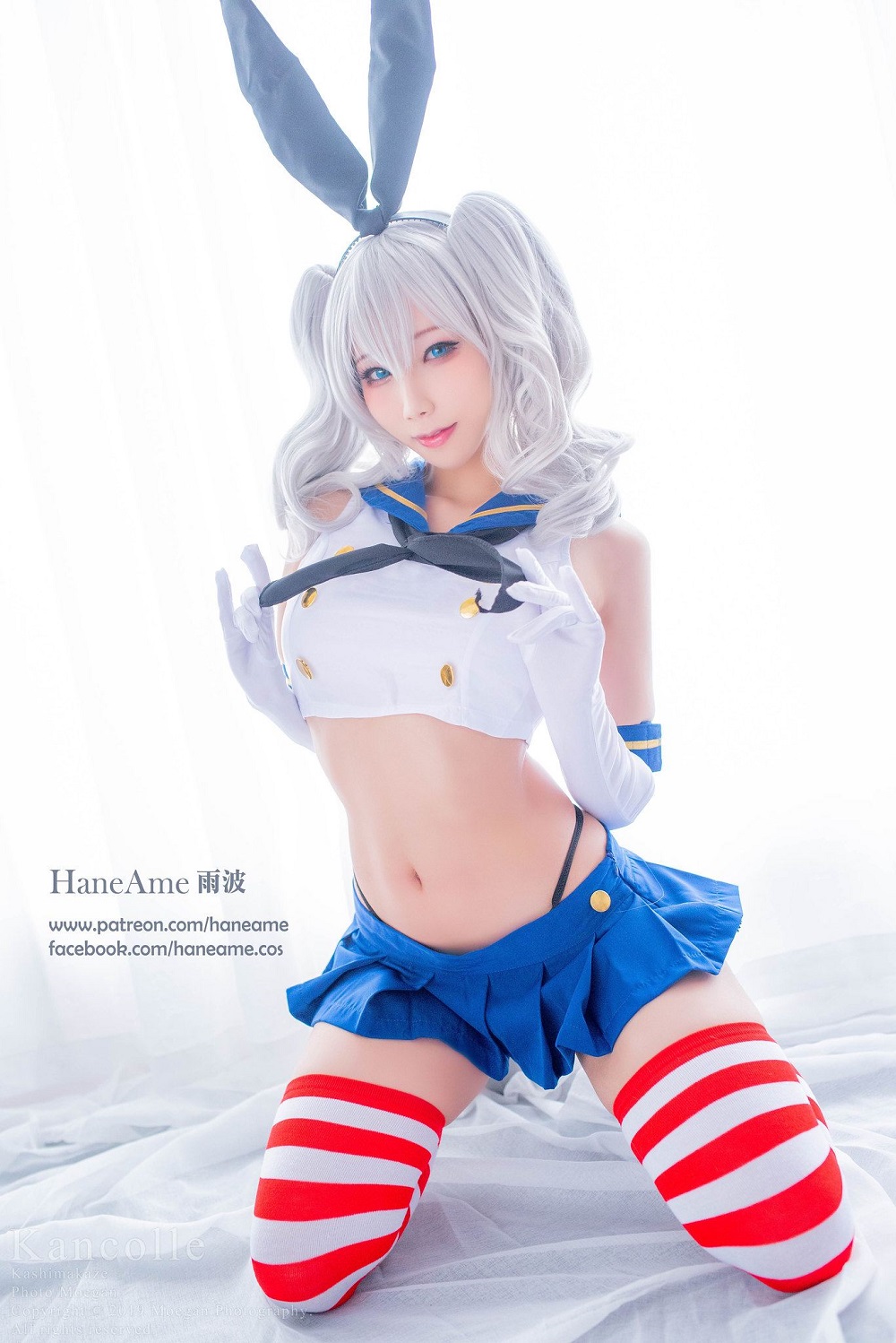 雨波HaneAme-舰队Collection-岛风[17P] COS网红博主 预览2图