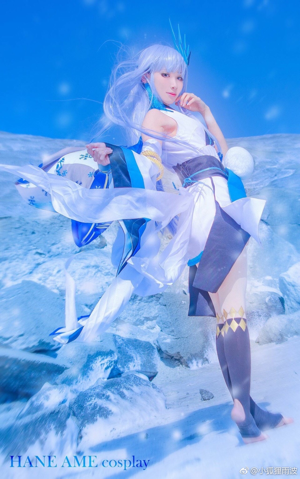 雨波HaneAme-阴阳师-雪女[9P] COS网红博主 预览1图