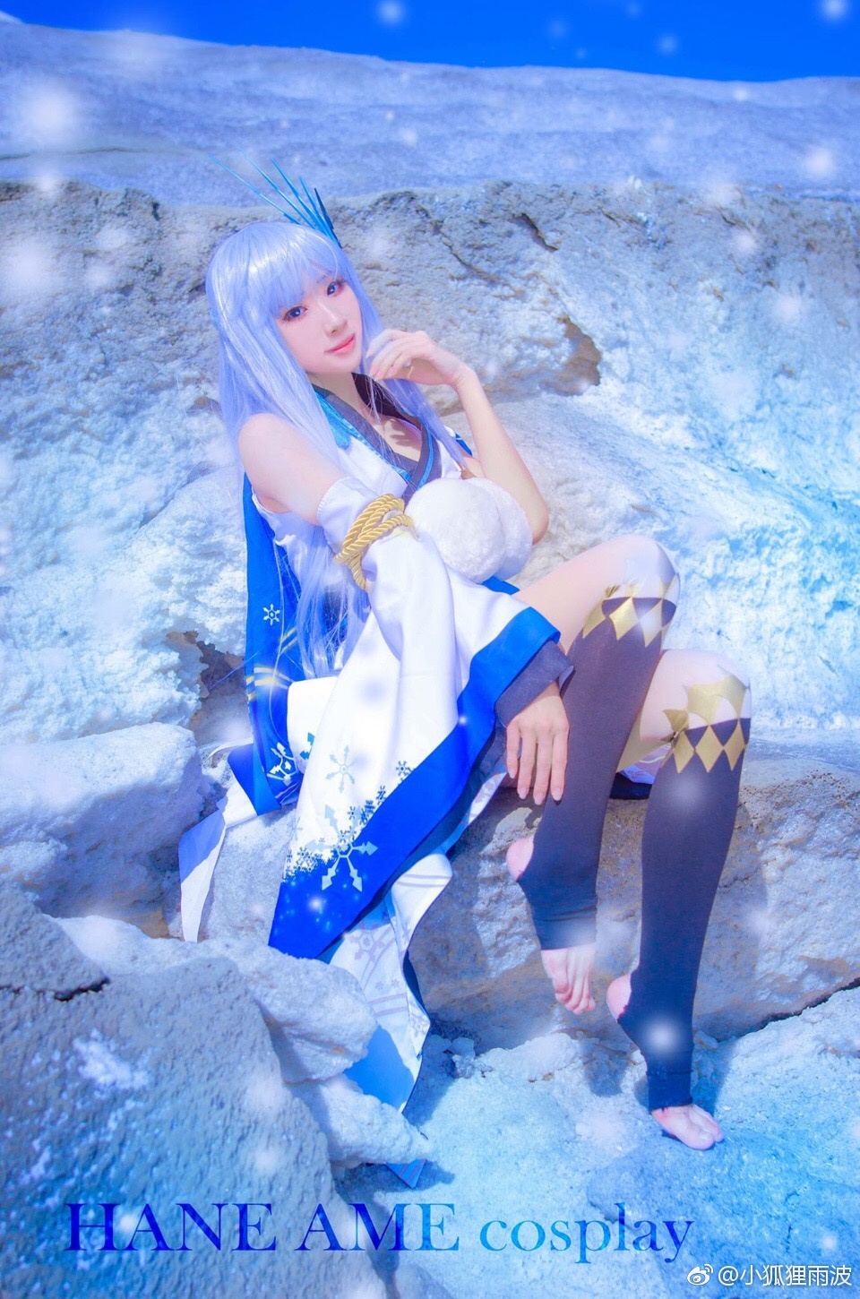 雨波HaneAme-阴阳师-雪女[9P] COS网红博主 预览2图