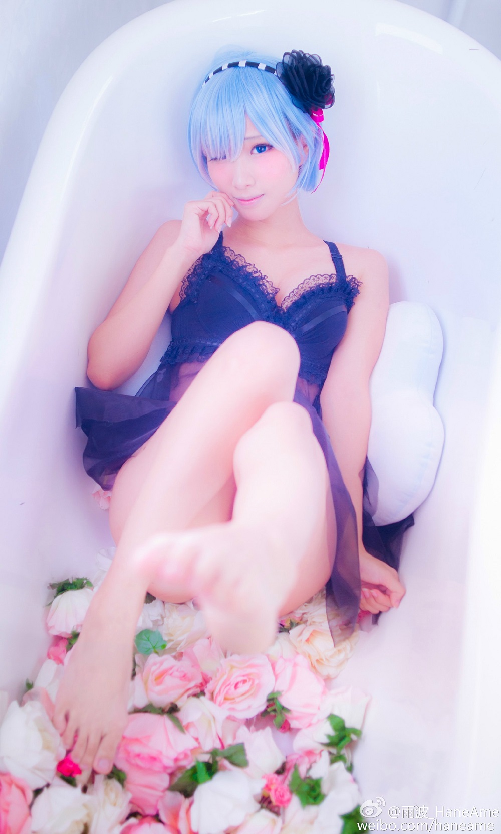 雨波HaneAme-从零开始的异世界生活-蕾姆[22P] COS网红博主 预览1图