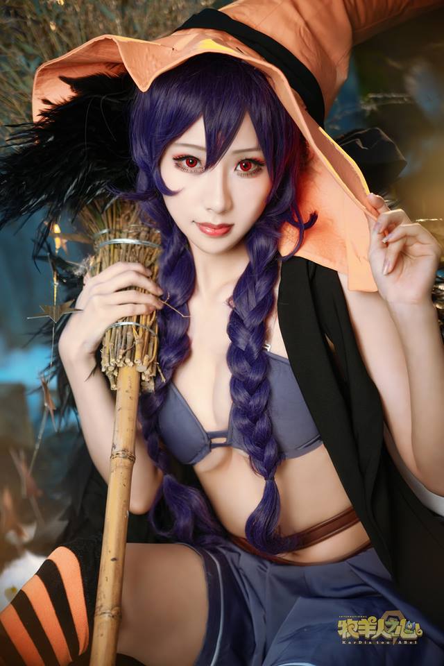 雨波HaneAme-万圣节女巫[5P] COS网红博主 预览2图