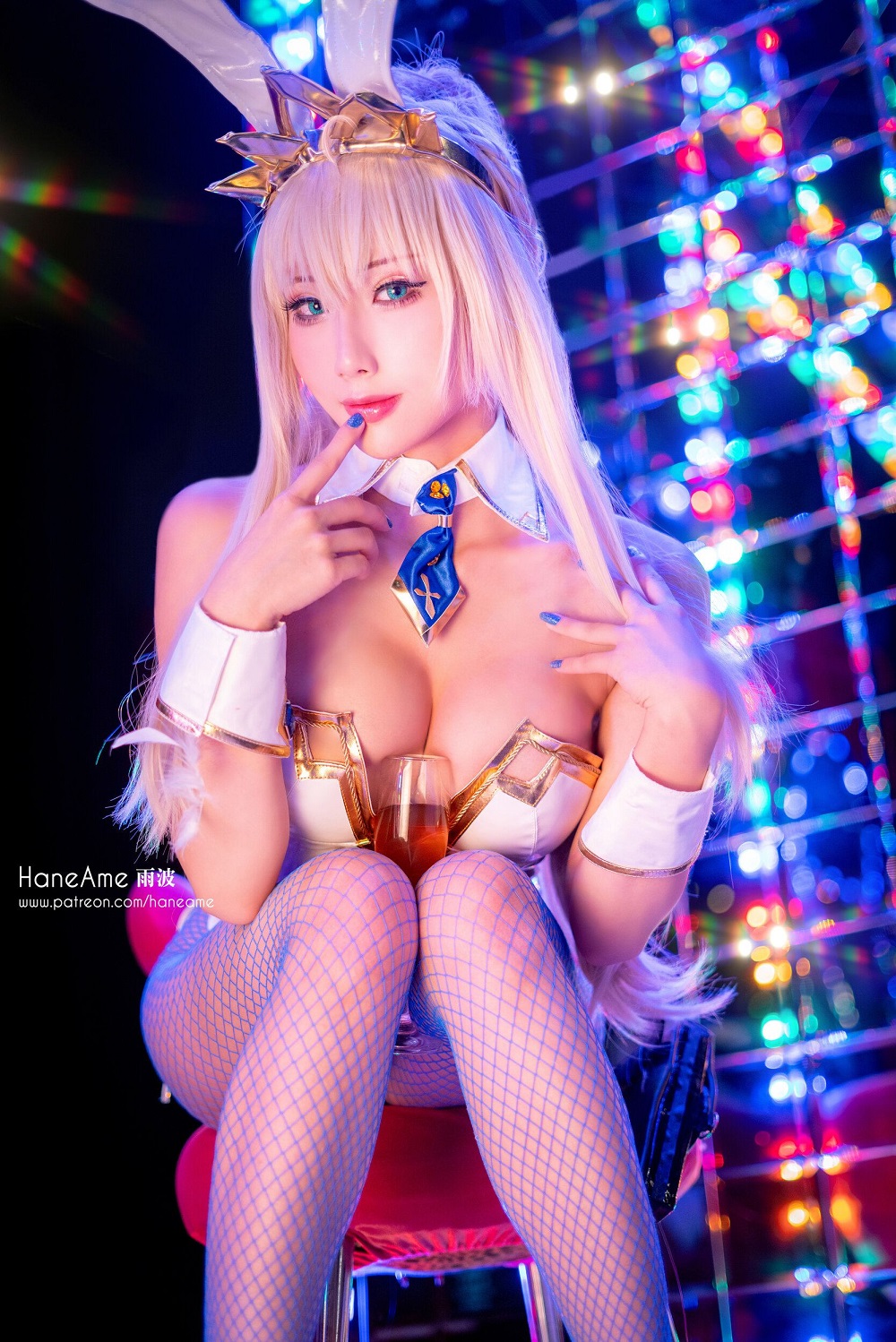 雨波HaneAme-FGO-白枪呆兔女郎[13P] COS网红博主 预览2图