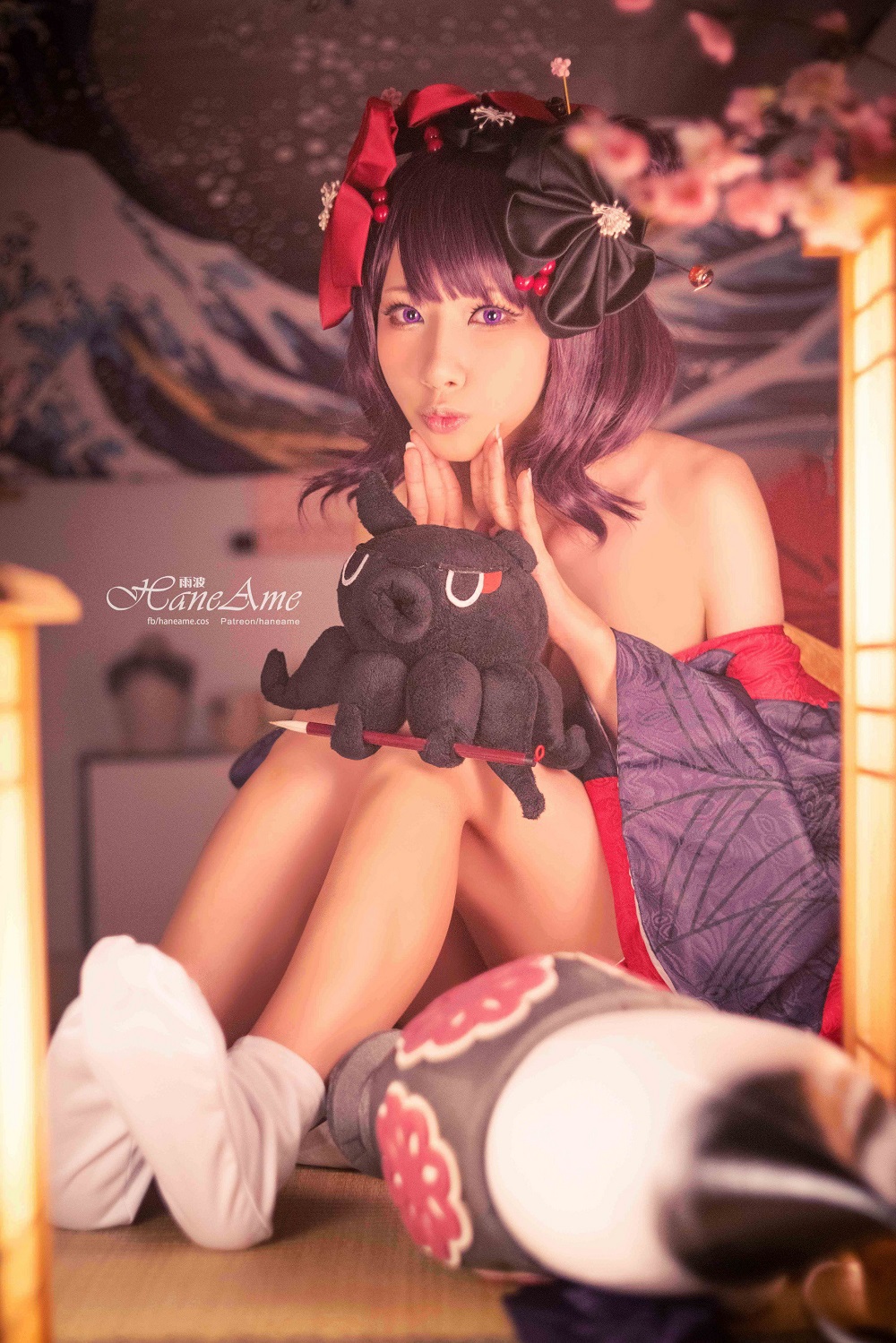 雨波HaneAme-FGO-葛饰北斋和服[17P] COS网红博主 预览1图