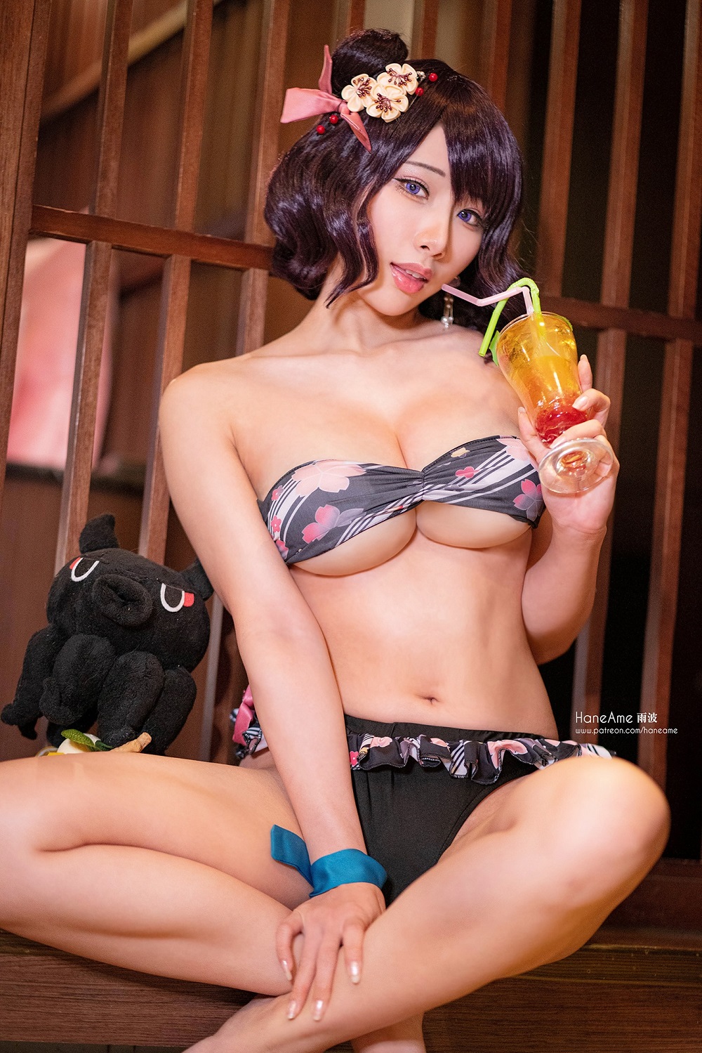 雨波HaneAme-FGO-葛饰北斋泳装[9P] COS网红博主 预览1图