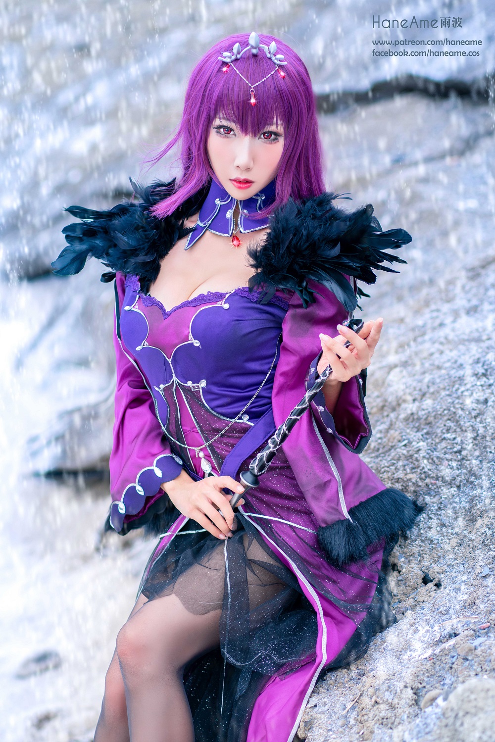 雨波HaneAme-FGO-斯卡蒂[15P] COS网红博主 预览2图