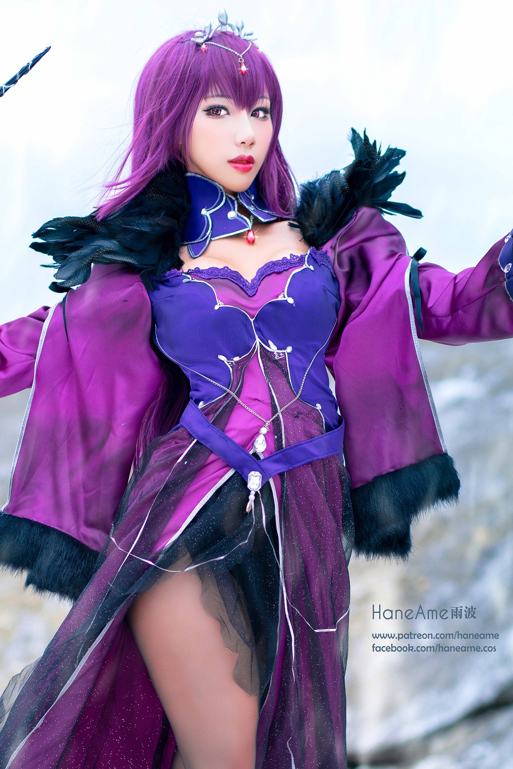 雨波HaneAme-FGO-斯卡蒂[15P] COS网红博主 预览1图