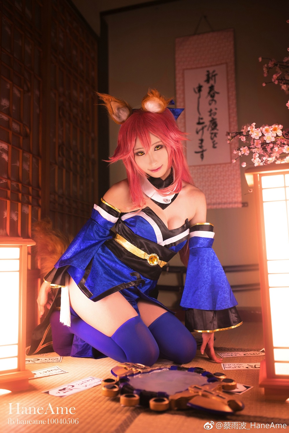 雨波HaneAme-FGO-玉藻前[16P] COS网红博主 预览1图