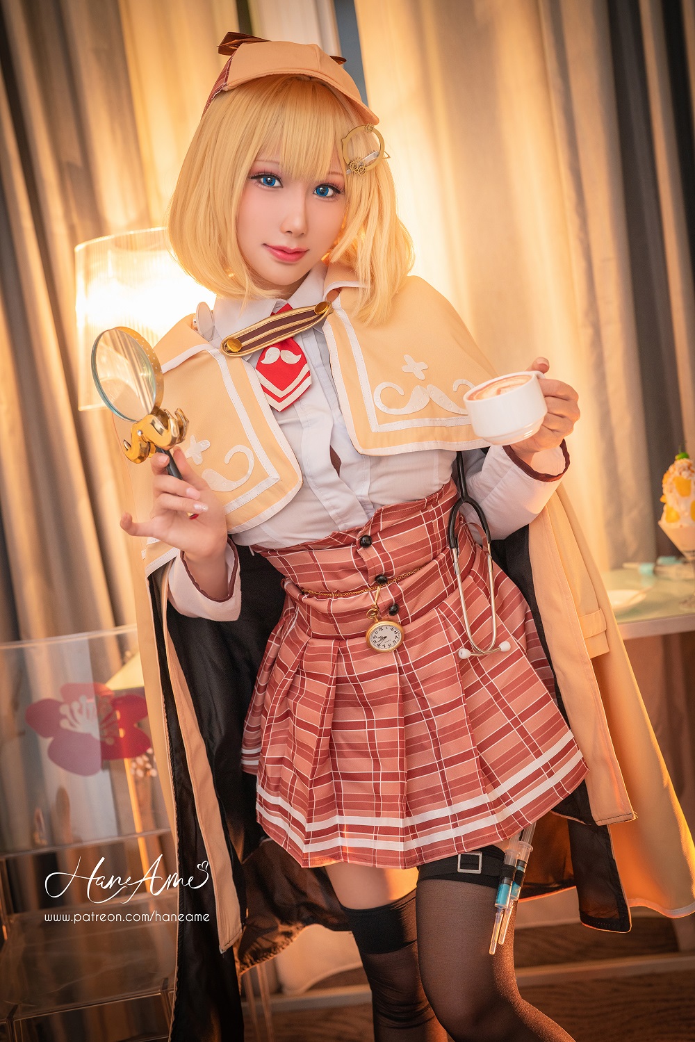 雨波HaneAme-Hololive-阿米莉亚・华生JK制服[20P] COS网红博主 预览1图