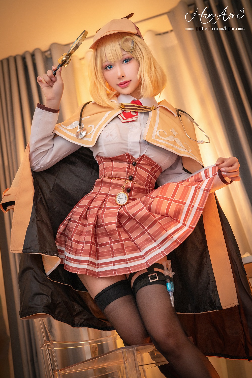 雨波HaneAme-Hololive-阿米莉亚・华生JK制服[20P] COS网红博主 预览2图