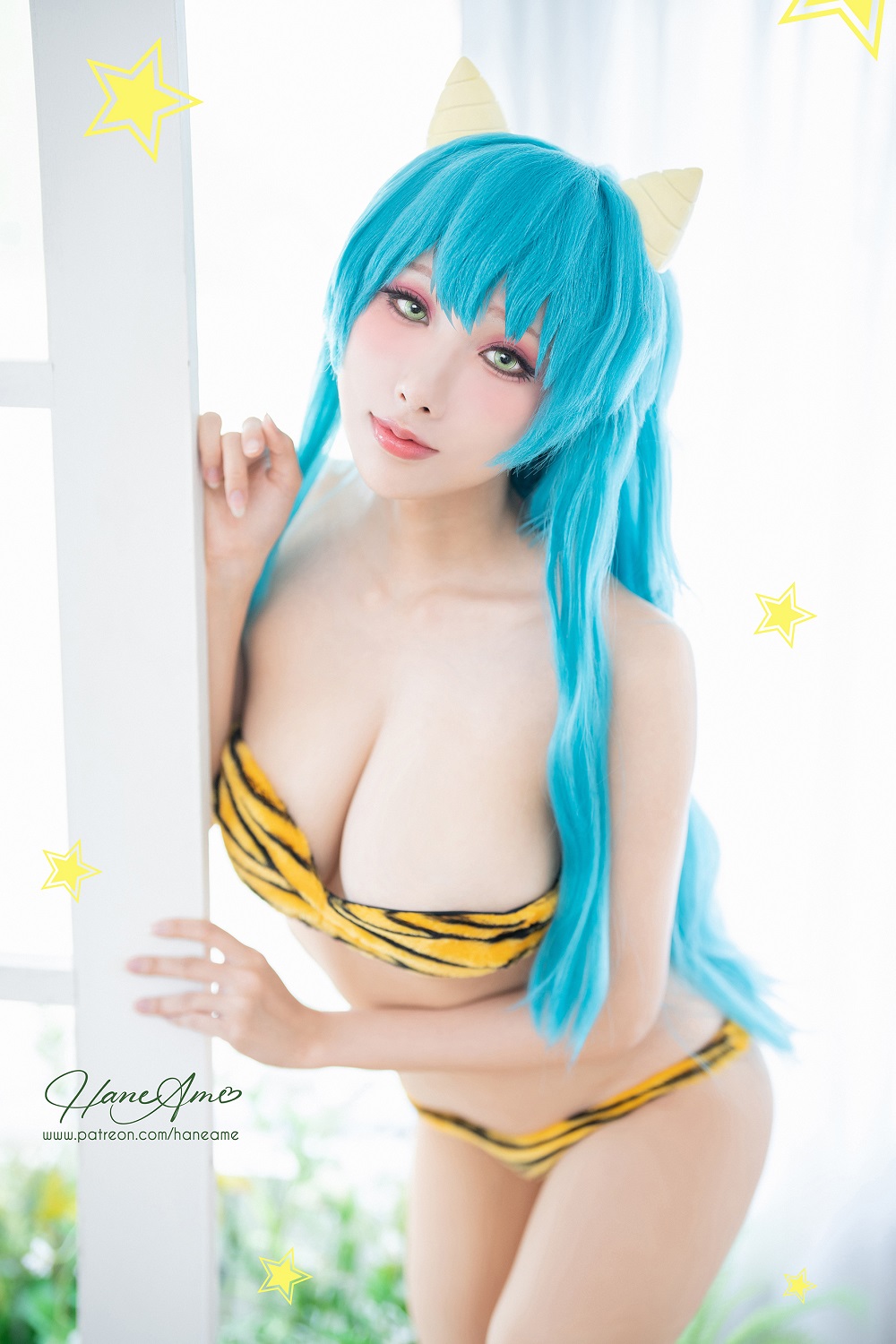 雨波HaneAme-福星小子-拉姆[19P] COS网红博主 预览2图
